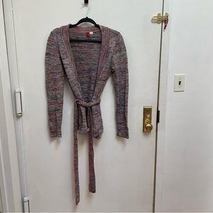 Divided Rainbow Cardigan with Belt Size 8